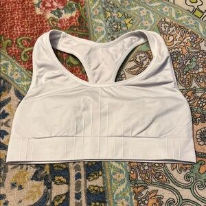 Champion White Racerback Sports Bra with Breathable Fabric